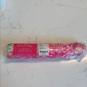 Lilly Pulitzer Vibrant Pink and Green Umbrella